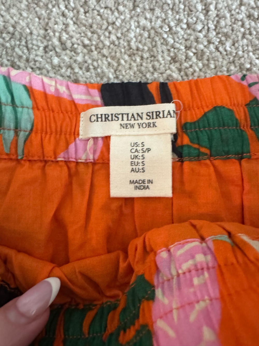 New Bright Orange Tropical Print Women's Skirt - Picture 3 of 6